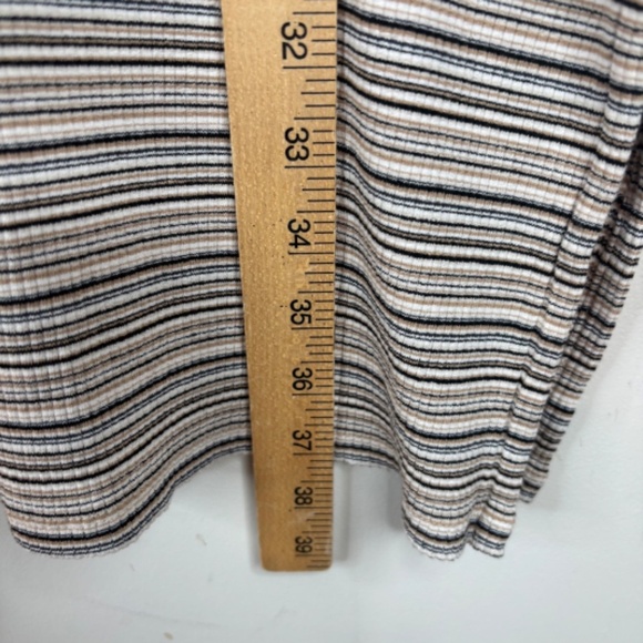 J Jill Striped Tunic XL Ribbed Sleeveless Boho Lagenlook Stretch Minimalist 90s - Picture 10 of 13